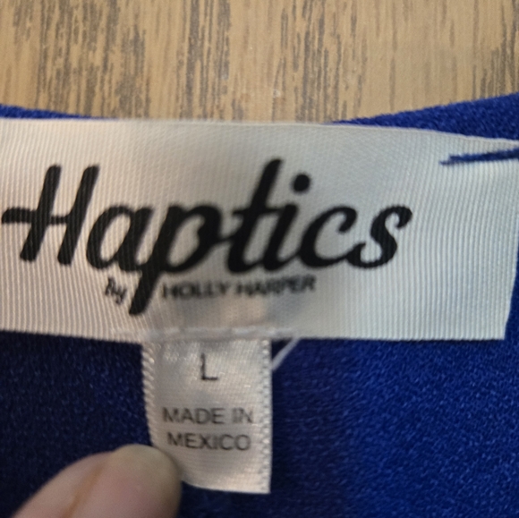 Very cute red, white, and blue flowy summer blouse. Worn once for 2 hours. - Picture 2 of 6